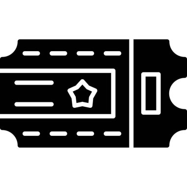 Web ve mobil uygulaması tasarımı, Bilet logo kavramı için beyaz arka plan üzerinde izole bilet simge vektör