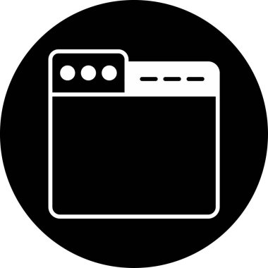 Tarayıcı. Web simgesi basit illüstrasyon
