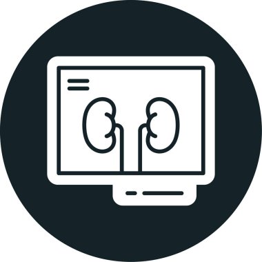 Böbrek simge vektör çizim