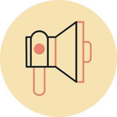 Modern megafon simgesinin vektör çizimi