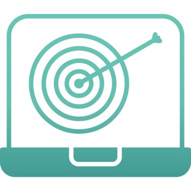 Hedef. Web simgesi basit illüstrasyon