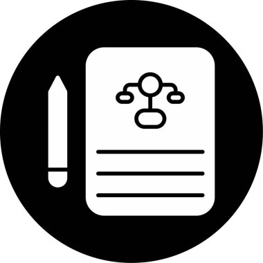 Belge. Web simgesi basit illüstrasyon