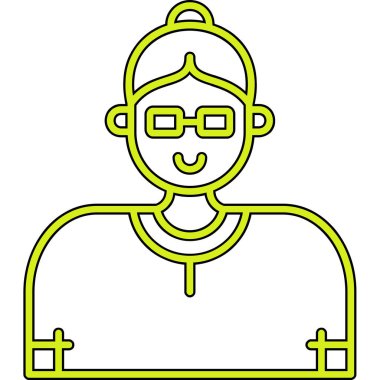 Avatar man simgesi vektör illüstrasyonu