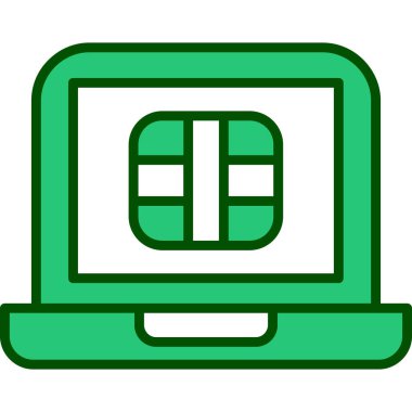 Bilgisayar. Web simgesi vektör illüstrasyonu