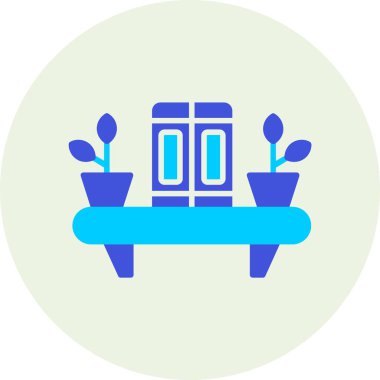 Kitaplar. Web simgesi basit illüstrasyon