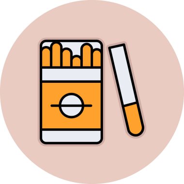 Sigara ikonu. Basit resimleme