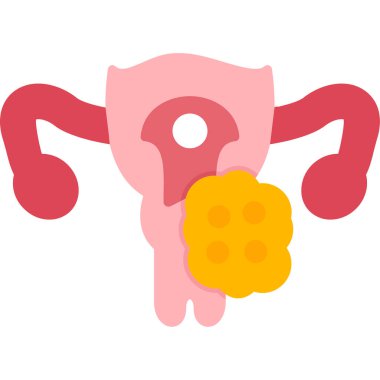 Kanser sistemi simgesi. İnternet için kanser sistemi vektör simgelerinin düz çizimi