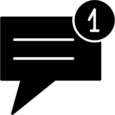 İleti simgesi ve vektör illüstrasyonu beyaz arkaplanda izole edildi