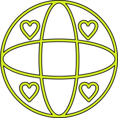 dünya simgesi, vektör illüstrasyonu