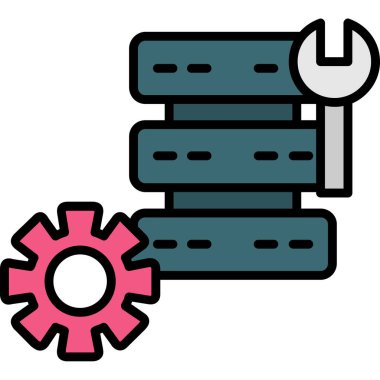 Bir dişli simgesini vektör çizim