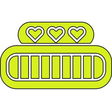 Bir karikatür kalbin vektör çizimi