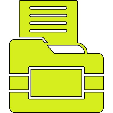 Yeşil arkaplanı olan bir dizinin vektör illüstrasyonu