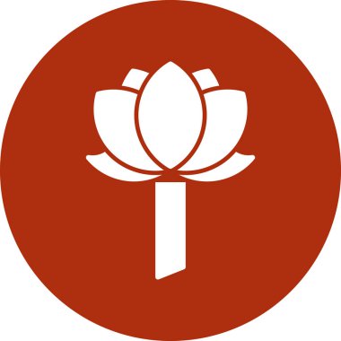 vektör çiçek düz renk simgesi