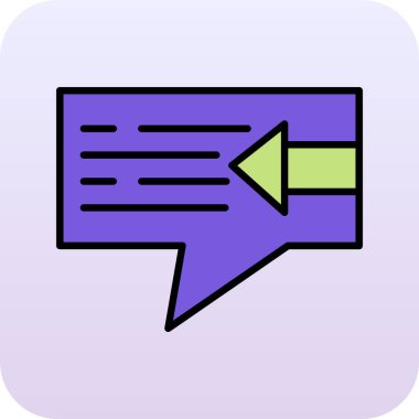 Konuşma baloncuğu simgesinin vektör çizimi