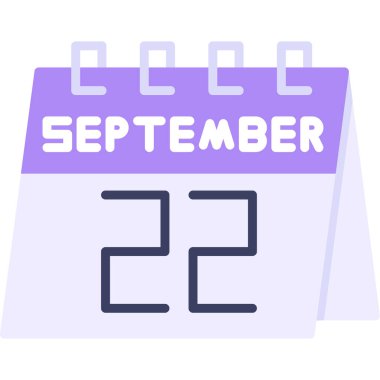 Beyaz arkaplanda 2 Eylül takvim simgesi, vektör, takvim