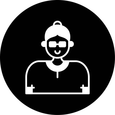 Man avatar simgesi vektör illüstrasyonu