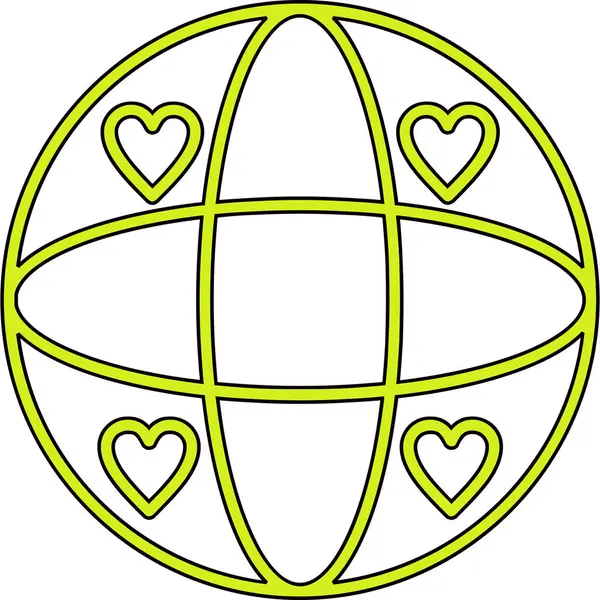 dünya simgesi, vektör illüstrasyonu