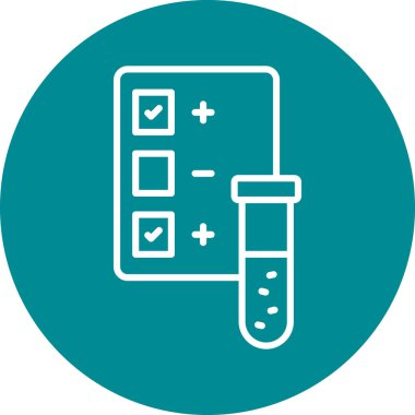 test tübü ikon vektör çizimi