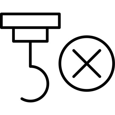 Park ikonu yok. Beyaz arkaplanda izole edilmiş web tasarımı için ana hatlı park durdurma vektör simgesi