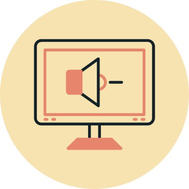 bilgisayar izleyici vektör simgesi modern basit vektör illüstrasyonu