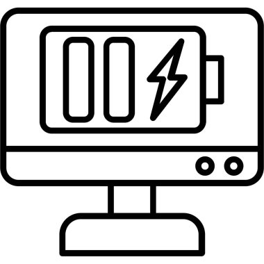 güç istasyonu simgesi, basit tasarım