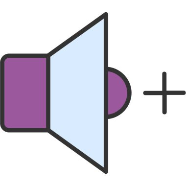 Konuşmacı. Web simgesi basit illüstrasyon