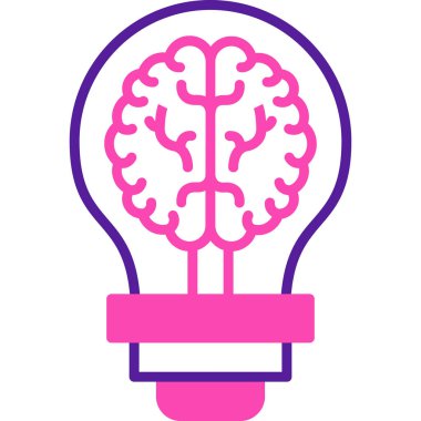 beyin ikonu vektör illüstrasyonu