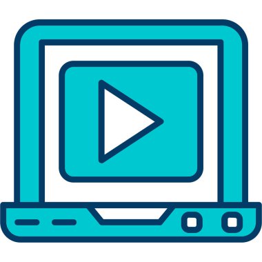 Video oynatımını simge vektör çizim