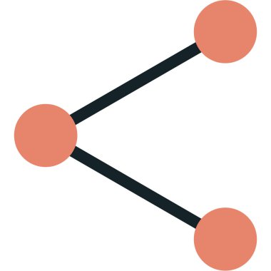 paylaşım bağlantı simgesi, vektör illüstrasyonu