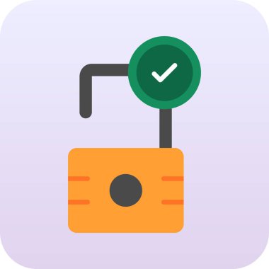 basit vektör illüstrasyonunu kilitle