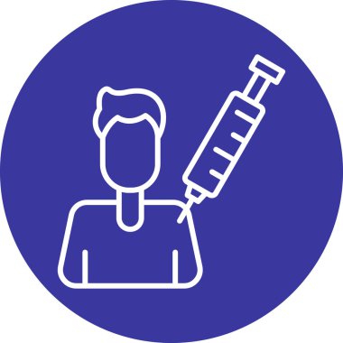 Şırınga modern simgesinin vektör çizimi