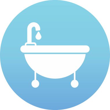 Küvet. Web simgesi basit illüstrasyon