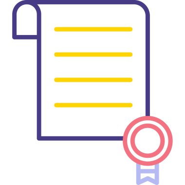 Bir belge simgesinin vektör illüstrasyonu