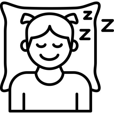 Uyu. Web simgesi basit illüstrasyon