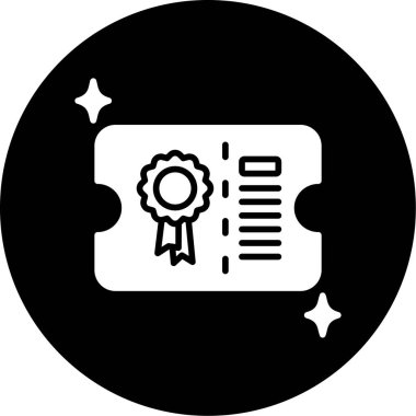 Sertifika ikonu vektör illüstrasyonu