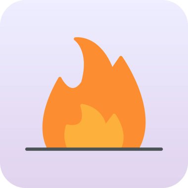 Yangın. Web simgesi basit illüstrasyon