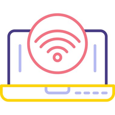 düz renk dizüstü bilgisayar simgesi izole edildi