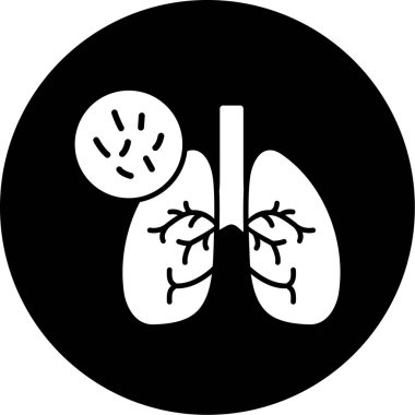 Akciğer. Web simgesi basit tasarım