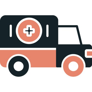 Ambulans araba vektör simgesi