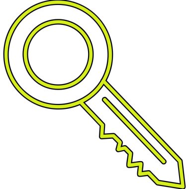 Anahtar simgesi vektör illüstrasyonu