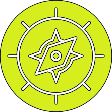 pusula simgesi, vektör illüstrasyonu