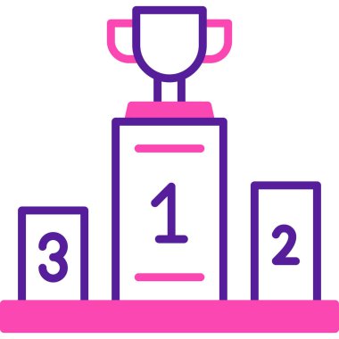 Podyum. Web simgesi basit illüstrasyon