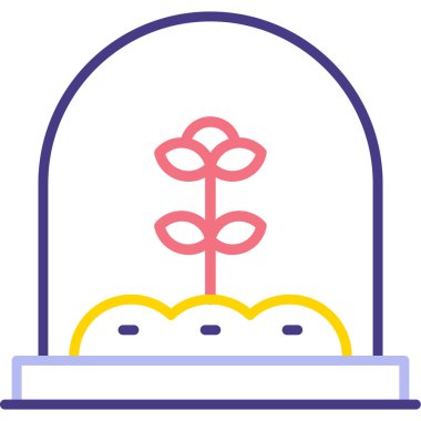 Bir çiçek simgesinin vektör illüstrasyonu