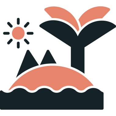 Tek bir ağaç simgesinin vektör illüstrasyonu