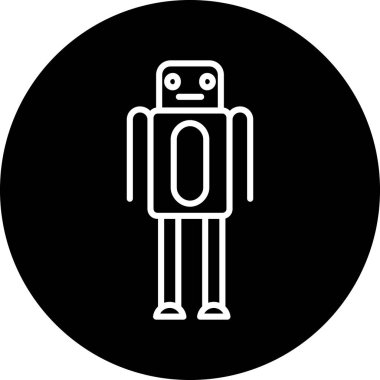 Modern robot simgesinin vektör çizimi