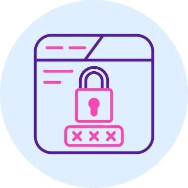 Kilit simgesinin vektör illüstrasyonu