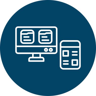 vektör lcd simgesi illüstrasyonu