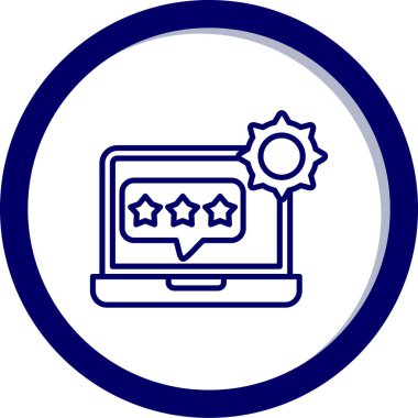 Reyting. Web simgesi basit illüstrasyon