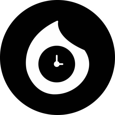 Saat simgesi, vektör illüstrasyonu