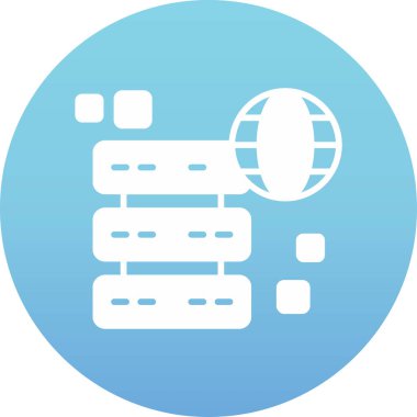 Veritabanı web simgesi, basit illüstrasyon